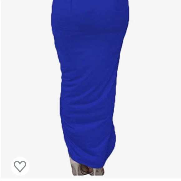 Womens Sexy Cotton Sleeveless Slit Two Piece Maxi Skirt Set - Picture 6 of 6